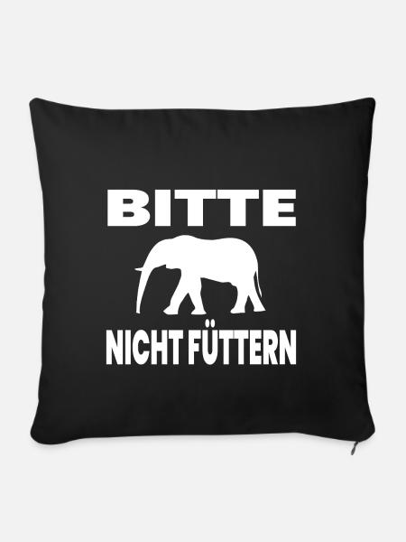 Elefant - Sofakissenbezug 45 x 45 cm - Schwarz