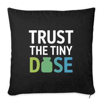 Homeopathy Trust The Tiny Dose Professional Gear  - Sofa pillowcase 17,3'' x 17,3'' (45 x 45 cm) - black - Front