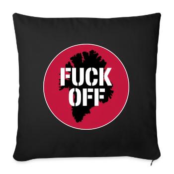 Verpiss dich! - Grönland / Grønland - Sofakissenbezug 45 x 45 cm - Schwarz - Vorne
