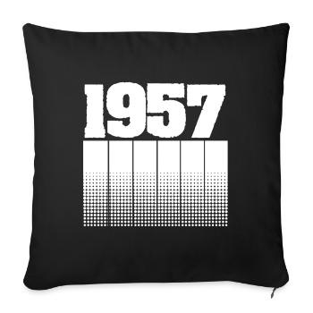 1957 1957 - Sofa pillowcase 17,3'' x 17,3'' (45 x 45 cm) - black - Front
