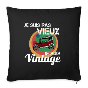I'm Not Old Vintage Automobile - Sofa pillowcase 17,3'' x 17,3'' (45 x 45 cm) - black - Front