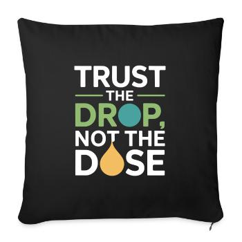 Certified Clinical Dilution Specialist Apparel  - Sofa pillowcase 17,3'' x 17,3'' (45 x 45 cm) - black - Front