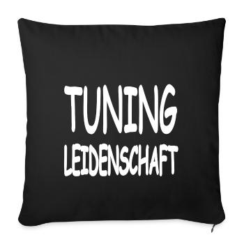 réglage - Housse de coussin décorative 45 x 45 cm - noir - Devant