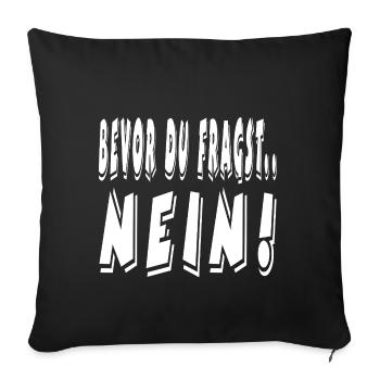 Non - Housse de coussin décorative 45 x 45 cm - noir - Devant