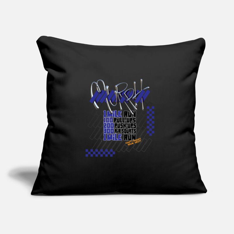 Murph Hero WOD Cross Training dark graphic version graphic Sofa pillowcase 17,3'' x 17,3'' (45 x 45 cm)