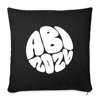 Blob Font Circle Pattern - Sofa pillowcase 17,3'' x 17,3'' (45 x 45 cm) - black - Front