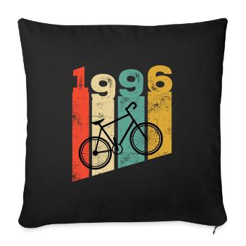 Millésime 1996 - Housse de coussin décorative 45 x 45 cm - noir - Devant