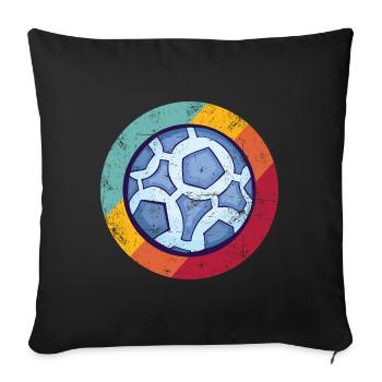 Handball retro - Sofa pillowcase 17,3'' x 17,3'' (45 x 45 cm) - black - Front