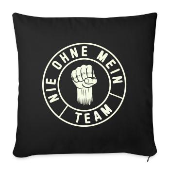 My Team Fist Emblem - Sofa pillowcase 17,3'' x 17,3'' (45 x 45 cm) - black - Front