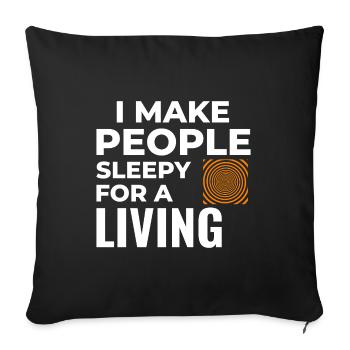 Certified Clinical Hypnotherapist Specialist - Sofa pillowcase 17,3'' x 17,3'' (45 x 45 cm) - black - Front