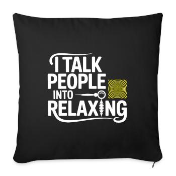 Certified Clinical Verbal Induction Specialist  - Sofa pillowcase 17,3'' x 17,3'' (45 x 45 cm) - black - Front