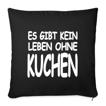 Gâteau - Housse de coussin décorative 45 x 45 cm - noir - Devant