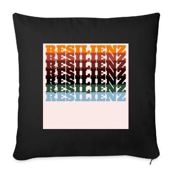 Typographie en impression colorée Resilience - Housse de coussin décorative 45 x 45 cm - noir - Devant