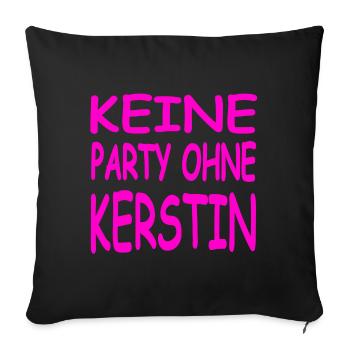Kerstin - Sofa pillowcase 17,3'' x 17,3'' (45 x 45 cm) - black - Front