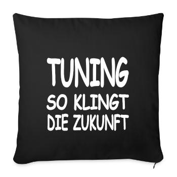 réglage - Housse de coussin décorative 45 x 45 cm - noir - Devant