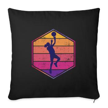 Basketball player - Sofa pillowcase 17,3'' x 17,3'' (45 x 45 cm) - black - Front