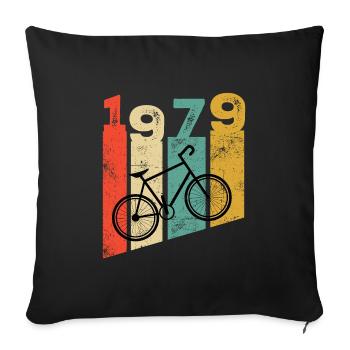 Millésime 1979 - Housse de coussin décorative 45 x 45 cm - noir - Devant