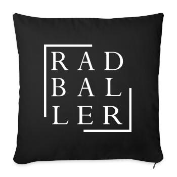 Radball, Radballer, Hallenradsport - Sofakissenbezug 45 x 45 cm - Schwarz - Vorne