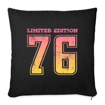 Millésime 1976 - Housse de coussin décorative 45 x 45 cm - noir - Devant