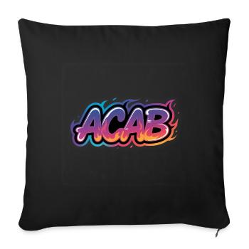 ACAB - T-shirt Anti-Cops - Housse de coussin décorative 45 x 45 cm - noir - Devant