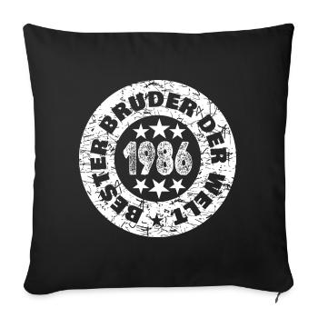 Bruder 1986 - Housse de coussin décorative 45 x 45 cm - noir - Devant