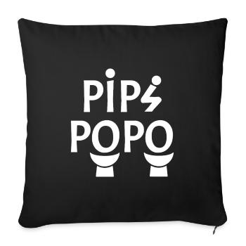 POPO! - Sofa pillowcase 17,3'' x 17,3'' (45 x 45 cm) - black - Front