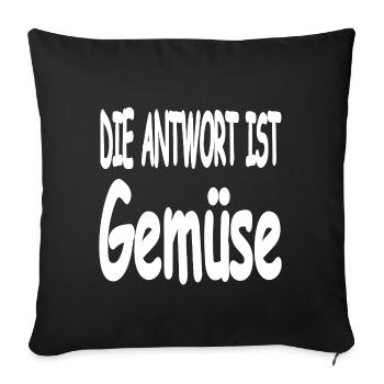 Vegetable - Sofa pillowcase 17,3'' x 17,3'' (45 x 45 cm) - black - Front