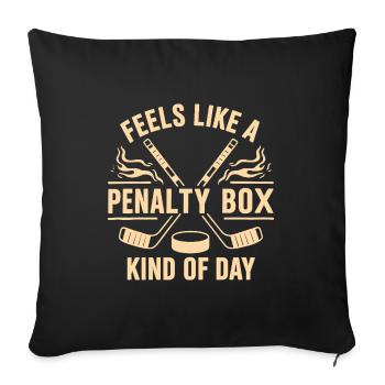 Hockey - Sofa pillowcase 17,3'' x 17,3'' (45 x 45 cm) - black - Front