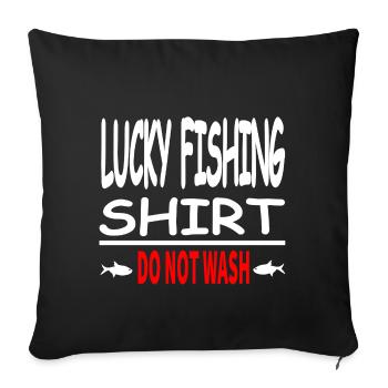 Angling - Sofa pillowcase 17,3'' x 17,3'' (45 x 45 cm) - black - Front