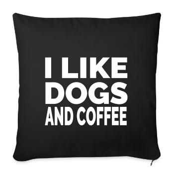 canine - Sofa pillowcase 17,3'' x 17,3'' (45 x 45 cm) - black - Front
