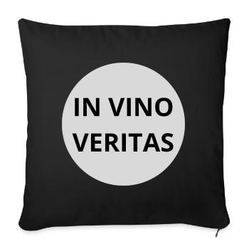 In Vino Veritas - Housse de coussin décorative 45 x 45 cm - noir - Devant
