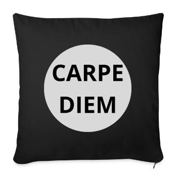 Carpe Diem - Housse de coussin décorative 45 x 45 cm - noir - Devant