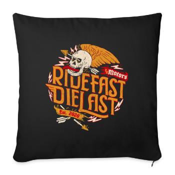 Ride Fast - Sofakissenbezug 45 x 45 cm - Schwarz - Vorne