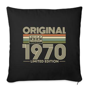 Original 1970 Retro Edition - Sofa pillowcase 17,3'' x 17,3'' (45 x 45 cm) - black - Front