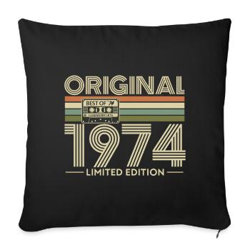 Original 1974 Hits Rétro - Housse de coussin décorative 45 x 45 cm - noir - Devant