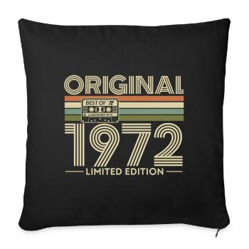 Original 1972 Retro Limited Edition - Housse de coussin décorative 45 x 45 cm - noir - Devant