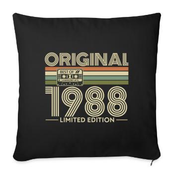 Original 1988 Édition Limitée Vintage - Housse de coussin décorative 45 x 45 cm - noir - Devant