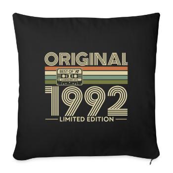 Original 1992 Édition Limitée Rétro - Housse de coussin décorative 45 x 45 cm - noir - Devant