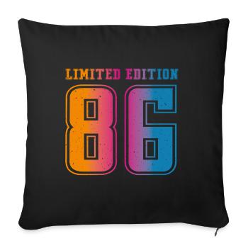 Millésime 1986 - Housse de coussin décorative 45 x 45 cm - noir - Devant
