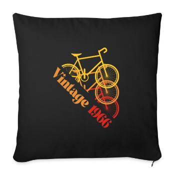 Millésime 1966 - Housse de coussin décorative 45 x 45 cm - noir - Devant