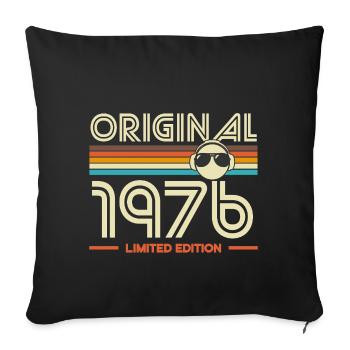 Original 1976 Retro Limited Edition - Housse de coussin décorative 45 x 45 cm - noir - Devant