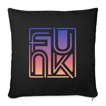 Funk Musik - Sofakissenbezug 45 x 45 cm - Schwarz - Vorne