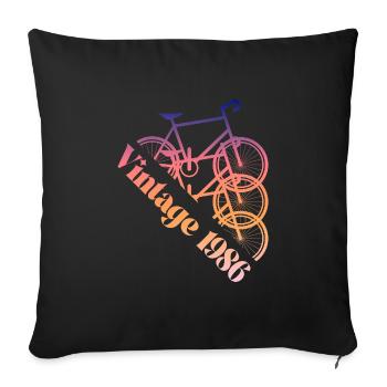 Millésime 1986 - Housse de coussin décorative 45 x 45 cm - noir - Devant