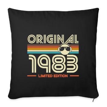 Original 1983 Retro Edition - Sofa pillowcase 17,3'' x 17,3'' (45 x 45 cm) - black - Front