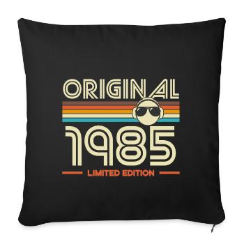 1985 Retro Edition - Sofa pillowcase 17,3'' x 17,3'' (45 x 45 cm) - black - Front