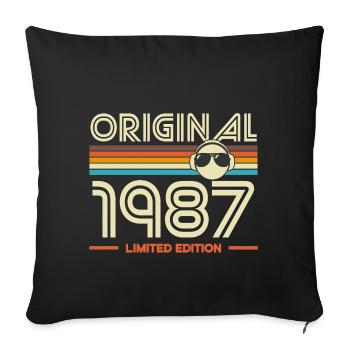 Original 1987 Édition Retro - Housse de coussin décorative 45 x 45 cm - noir - Devant