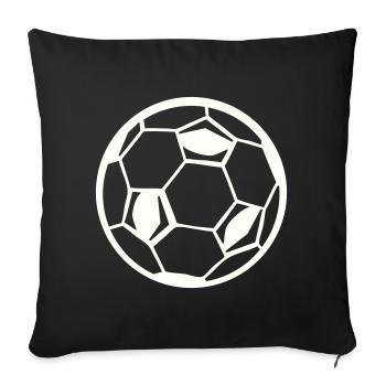 Soccer Fußball - Sofa pillowcase 17,3'' x 17,3'' (45 x 45 cm) - black - Front
