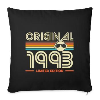 Original 1993 Retro Limited Edition - Sofa pillowcase 17,3'' x 17,3'' (45 x 45 cm) - black - Front