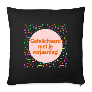 Joyeux anniversaire - Housse de coussin décorative 45 x 45 cm - noir - Devant