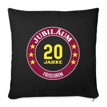 Anniversaire du coiffeur 20 ans 20e anniversaire de la société - Housse de coussin décorative 45 x 45 cm - noir - Devant